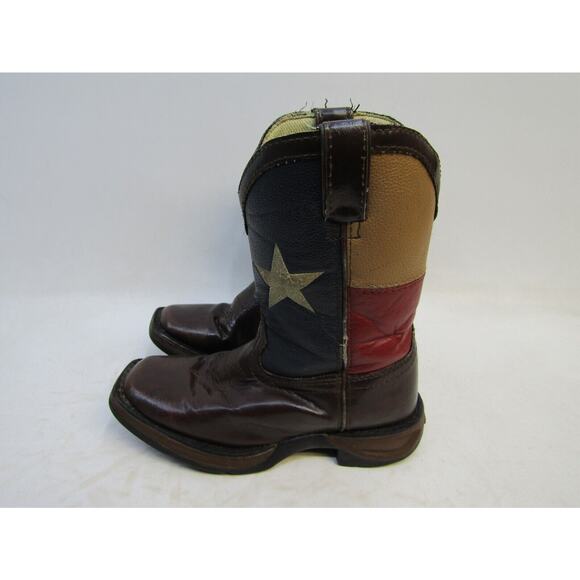 Durango Other - Durango Little Kids Youth Size 13 M Brown Texas Flag Leather Cowboy Boots